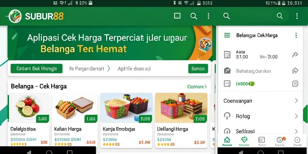 Antarmuka SUBUR88 menampilkan daftar harga produk secara jelas dan informatif.