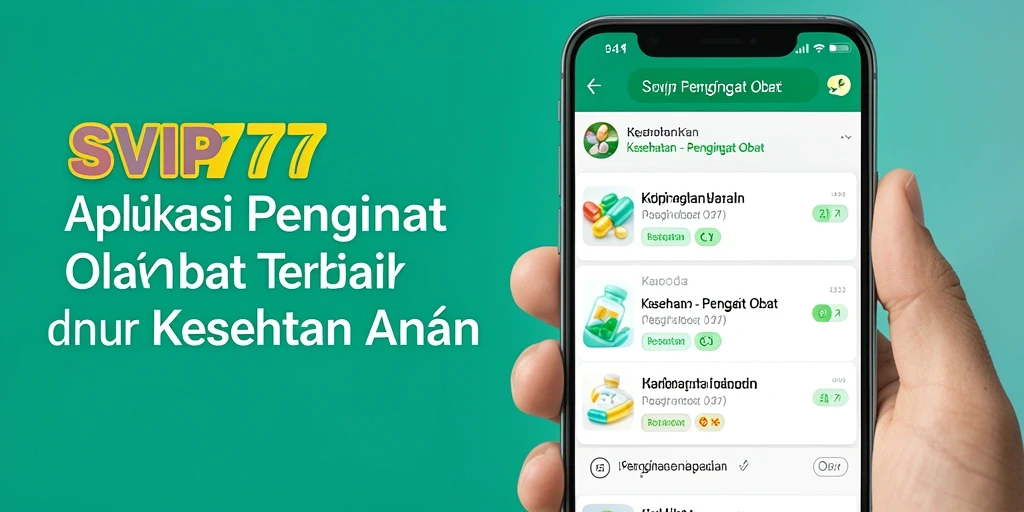 Tampilan antarmuka SVIP777 untuk Pengingat Obat yang intuitif dan informatif.