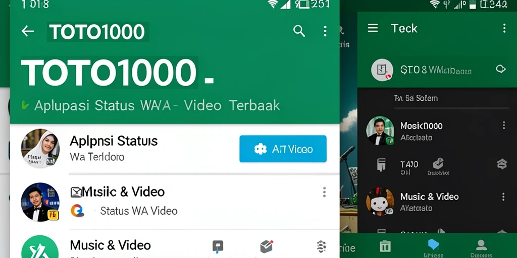 Antarmuka TOTO1000 yang memudahkan pengguna membuat video status.