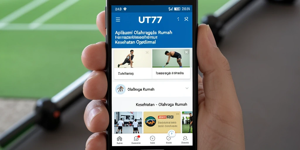 Tampilan antarmuka UT77 yang mudah digunakan untuk Olahraga Rumah.