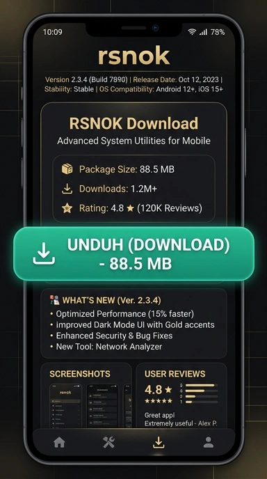 Tampilan halaman APK rsnok